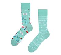 Dedoles Calzini Unisex Donna Uomo & Bambini Calze Cotone con tanti Design divertenti sinistra destra diversi, colore: Blu, disegno: Medicina, taglia: 43-46