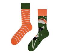 Dedoles Calzini Unisex Donna Uomo & Bambini Calze Cotone con tanti Design divertenti sinistra destra diversi, colore: Arancione, disegno: Pausa sushi, taglia: 35-38