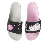 Dedoles Ciabatte Donna e Uomo Bambini Sandali Spiaggia Piscina Design | PVC sicuro, antiscivolo, suola sagomata, spiaggia piscina città, leggero, regalo, patatine fiori volpe lama, sandali estate