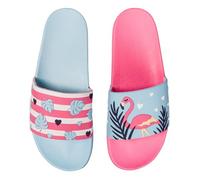 Dedoles Ciabatte Donna Uomo & Bambini Sandali per Spiaggia e Piscina con tanti Design Patatine Fiori Volpe Lama Nuvole Ketchup Regalo, Color: Passione fenicotteri, 36 EU