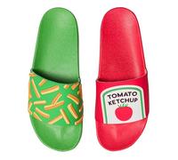 Dedoles Ciabatte Donna Uomo & Bambini Sandali per Spiaggia e Piscina con tanti Design Patatine Fiori Volpe Lama Nuvole Ketchup Regalo, Color: Patatine fritte e ketchup, 43 EU