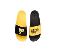 Dedoles Ciabatte Donna Uomo & Bambini Sandali per Spiaggia e Piscina con tanti Design Patatine Fiori Volpe Lama Nuvole Ketchup Regalo, Colore: Bee Happy, Misurare: 35 EU