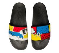 Dedoles Ciabatte Donna Uomo & Bambini Sandali per Spiaggia e Piscina con tanti Design Patatine Fiori Volpe Lama Nuvole Ketchup Regalo, Colore: Fumetti colorati, Misurare: 36 EU