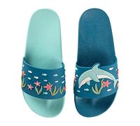 Dedoles Ciabatte Donna Uomo & Bambini Sandali per Spiaggia e Piscina con tanti Design Patatine Fiori Volpe Lama Nuvole Ketchup Regalo, Color: Delfino allegro, 30 EU