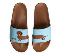 Dedoles Ciabatte Donna Uomo & Bambini Sandali per Spiaggia e Piscina con tanti Design Patatine Fiori Volpe Lama Nuvole Ketchup Regalo, Color: Bassotto, 40 EU