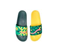 Dedoles Ciabatte & Pantofole Donna Uomo & Bambini Sandali per Spiaggia e Piscina con tanti Design Fiori Volpe Lama Nuvole Ketchup Regalo, colore: Multicolore, disegno: Camaleonte a caccia, taglia: 41