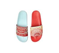 Dedoles Ciabatte & Pantofole Donna Uomo & Bambini Sandali per Spiaggia e Piscina con tanti Design Patatine Fiori Volpe Nuvole Ketchup Regalo, colore: Multicolore, disegno: Mandala etno, taglia: 39