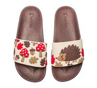 Dedoles Ciabatte & Pantofole Donna Uomo & Bambini Sandali per Spiaggia e Piscina con tanti Design Patatine Fiori Volpe Lama Nuvole Ketchup Regalo, Colore: Riccio della foresta, Misurare: 32 EU