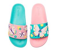 Dedoles Ciabatte & Pantofole Donna Uomo & Bambini Sandali per Spiaggia e Piscina con tanti Design Patatine Fiori Volpe Lama Nuvole Ketchup Regalo, Colore: Farfalle delicate, Misurare: 32 EU