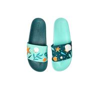 Dedoles Ciabatte & Pantofole Donna Uomo & Bambini Sandali per Spiaggia e Piscina con tanti Design Patatine Fiori Volpe Lama Nuvole Ketchup Regalo, colore: Blu, disegno: Conchiglie, taglia: 41