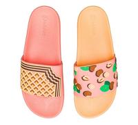Dedoles Ciabatte & Pantofole Donna Uomo & Bambini Sandali per Spiaggia e Piscina con tanti Design Patatine Fiori Volpe Lama Nuvole Ketchup Regalo, Colore: Wafer alla nocciola, Misurare: 40 EU