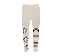 Dedoles Collant Bambini Ragazza & Ragazzo Calzamaglie Cotone con tanti Design Dinosauri Unicorno Koala Cuori Uccelli Poliziotto Regalo, colore: Bianco, disegno: Procione felice, taglia: 4-5 years