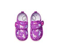 Dedoles Pantofole Donna Uomo & Bambini Ciabatte Memory Foam con tanti Design Unicorno Gatti Caffè Musica Regalo, colore: Viola, disegno: Unicorno incantato, taglia: 27