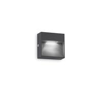 Applique Da Parete Contemporaneo Dedra Alluminio Grigio Led 1,5W 3000K Ip65