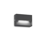 Applique Da Parete Contemporanea Dedra Alluminio Grigio Led 1,5W 3000K Ip65