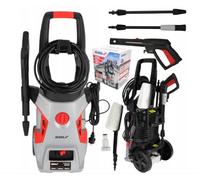 DEDRA idropulitrice da giardino, 1700 W, 120/180 bar, 420 l/h, pompa in alluminio, contenitore per la pulizia integrato, spegnimento automatico, tubo flessibile lungo, 6 m