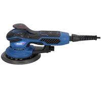 DEDRA Levigatrice orbitale con cuscinetti intercambiabili, diametro 125 - diametro 150 mm, alta potenza 350 W, 4000 - 10.000 giri/min, cavo lungo 4 m, peso solo 1,4, con set di carta vetrata, 230 V ~