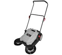 DEDRA Spazzatrice a mano, 3 spazzole, larghezza spazzatrice 650 mm, contenitore 18 l, capacità: 2600 m2/ora, manubrio regolabile, ruote robuste, impugnatura ergonomica