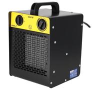 DEDRA Termoventilatore elettrico PTC 3,0 kW per ambienti fino a 30 m², con elemento riscaldante in ceramica, per ambienti ben isolati, termostato, protezione contro il surriscaldamento, tre modalità