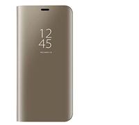 Dedux Cover Compatibile con Samsung Galaxy Note 10 Lite Custodia Luxury Mirror Pelle Leather Magnetic Flip Stand Protective Cover case for Samsung Galaxy Note 10 Lite, oro