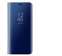 Dedux Cover Compatibile con Samsung Galaxy S20 Ultra 5G Custodia Luxury Mirror Pelle Leather Magnetic Flip Stand Protective Cover case for Samsung Galaxy S20 Ultra 5G, blu