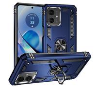 Dedux Cover Custodia Compatibile con Motorola Moto G54 5G [Tough Armor Series] Robusto Pannello Posteriore PC AntiGraffio + Paraurti Antiurto TPU + Pratico cavalletto. Blu Navy