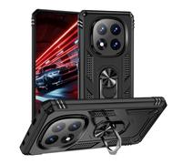 Dedux Cover Custodia Compatibile con Xiaomi Redmi Note 14 PRO 5G / Note 14 PRO+ [Tough Armor Series] Robusto Pannello Posteriore PC AntiGraffio + Paraurti Antiurto TPU + Pratico cavalletto. Nero