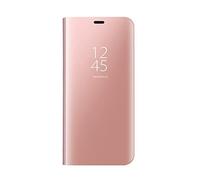 Dedux Cover Honor Magic 5 Lite 5G (Magic5 Lite) / X9a Custodia Luxury Mirror Pelle Leather Magnetic Flip Stand Protective Cover Case for Honor Magic 5 Lite 5G (Magic5 Lite) / X9a, Oro Rosa