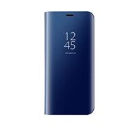 Dedux Cover Honor Magic 5 Lite 5G (Magic5 Lite) / X9a Custodia Luxury Mirror Pelle Leather Magnetic Flip Stand Protective Cover Case for Honor Magic 5 Lite 5G (Magic5 Lite) / X9a, Blu
