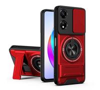 Dedux Cover per Honor X5c Plus, Custodia con Finestra Scorrevole, Supporto Anello 360°Custodia per Honor X5c Plus. Rosso