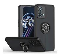 Dedux Cover per Motorola Moto G84 5G Custodia, Custodia Silicone TPU Antiurto Case Rigida Traslucido con Anello in Piedi. Nero
