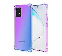 Dedux Cover per Samsung Galaxy S10 Lite, Custodia Trasparente Gradiente Protettivo TPU Case, Ultra Sottile Rinforzo a Quattro Angoli Cover (Viola/Blu)