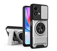 Dedux Cover per ZTE Blade A35E 4G, Custodia con Finestra Scorrevole, Supporto Anello 360°Custodia per ZTE Blade A35E 4G. Argento