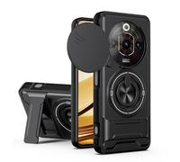 Dedux Cover per ZTE nubia Focus Pro 5G, Custodia con Finestra Scorrevole, Supporto Anello 360°Custodia per ZTE nubia Focus Pro 5G. Nero