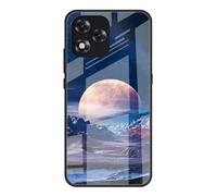 Dedux Custodia Cover per Honor 400 Lite 5G, Custodia in Vetro Temperato Cielo Stellato + Morbida Protettivo TPU Case Cover. Chiaro di Luna
