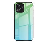 Dedux Custodia Cover per Honor 400 Lite, Custodia in Vetro Temperato a Colori Sfumati + Protettivo TPU Case Cover (Verde)