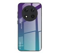 Dedux Custodia Cover per Honor Magic 7 Lite 5G (Magic7 Lite) / X9c, Custodia in Vetro Temperato a Colori Sfumati + Protettivo TPU Case Cover (Viola/Verde)