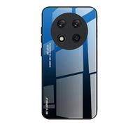 Dedux Custodia Cover per Honor Magic 7 Lite 5G (Magic7 Lite) / X9c, Custodia in Vetro Temperato a Colori Sfumati + Protettivo TPU Case Cover (Blu/Nero)