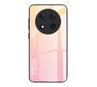 Dedux Custodia Cover per Honor Magic 7 Lite 5G (Magic7 Lite) / X9c, Custodia in Vetro Temperato a Colori Sfumati + Protettivo TPU Case Cover (Oro/Rosa)