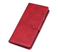 Dedux Custodia Cover per Motorola Edge 30 Neo/Edge 30 Lite, [Funzione Stand] Premium Pu Flip Cover con Chiusura Magnetica. Rosso