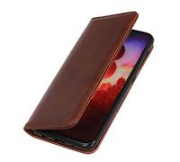 Dedux Custodia Cover per Motorola Edge 50 PRO, Libro Flip Cover Magnetica con Appoggio Porta. Marrone Scuro