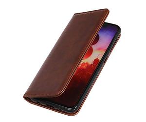 Dedux Custodia Cover per Motorola Edge 50 PRO, Libro Flip Cover Magnetica con Appoggio Porta. Marrone Scuro