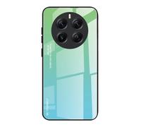 Dedux Custodia Cover per Realme 12 PRO Plus 5G / Realme 12 PRO+ 5G, Custodia in Vetro Temperato a Colori Sfumati + Protettivo TPU Case Cover (Verde)