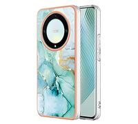 Dedux Custodia per Honor Magic 5 Lite 5G (Magic5 Lite) / X9a Cover, Custodia Gold Glitter Marmo Design Silicone Gomma TPU Ultra Flessibile Sottile Molle Case Cover (Verde)