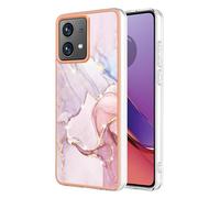 Dedux Custodia per Motorola Moto G84 5G Cover, Custodia Gold Glitter Marmo Design Silicone Gomma TPU Ultra Flessibile Sottile Molle Case Cover (Oro Rosa)