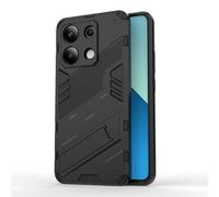 Dedux Custodia per Xiaomi Redmi Note 13 4G, Cover Protettiva Armatura Militare Hard PC Silicone TPU con Supporto Pieghevole. Nero
