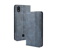 Dedux Portafoglio Custodia Cover Compatibile con LG k20 2019, Cover per Biglietti da Visita in Pelle Retro con Chiusura Magnetica Premium Pu Flip, Blu