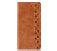 Dedux Portafoglio Custodia Cover Compatibile con LG k30 2019, Cover per Biglietti da Visita in Pelle Retro con Chiusura Magnetica Premium Pu Flip, Marrone