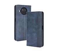 Dedux Portafoglio Custodia Cover Compatibile con Xiaomi Mi 10T Lite 5G, Cover per Biglietti da Visita in Pelle Retro con Chiusura Magnetica Premium Pu Flip, Blu