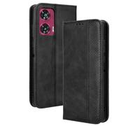 Dedux Portafoglio Custodia Cover per Motorola Edge 50 Fusion, Cover Biglietti Visita Pelle Retro con Chiusura Magnetica Premium Pu Flip. Nero